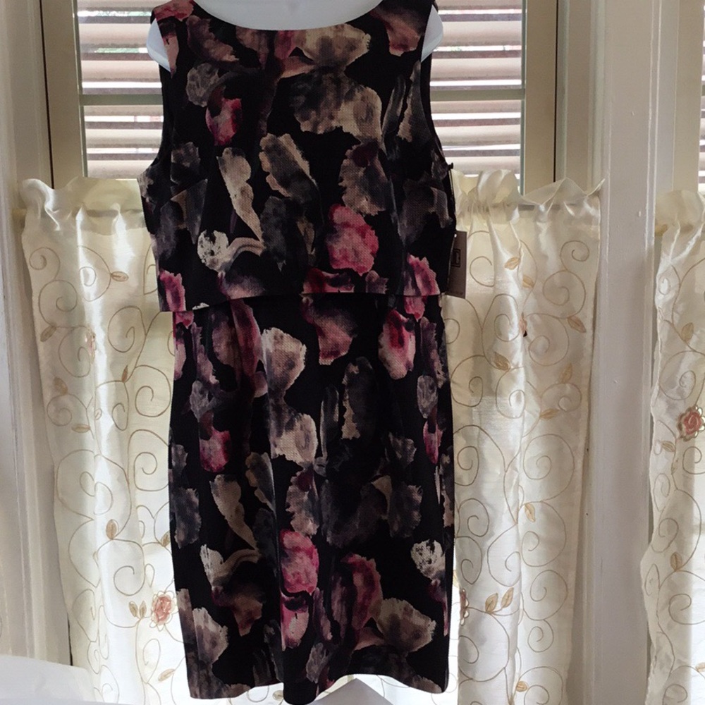 Ivanka Trump  Black Floral Print Dress
